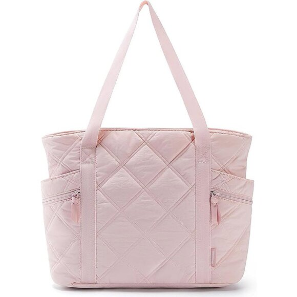Tote Bag for Women, Puffer Work Tote with Zipper, Travel Essentials Quilted Nurs